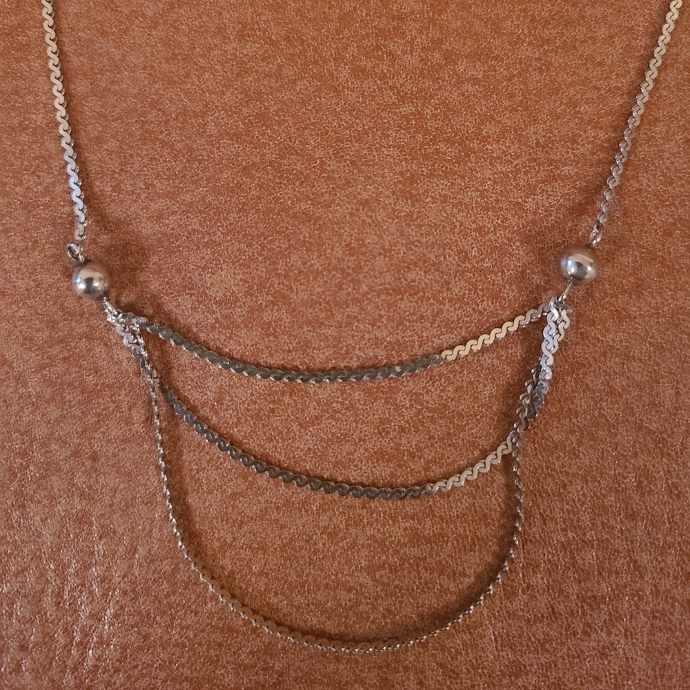 Silver necklace Russian